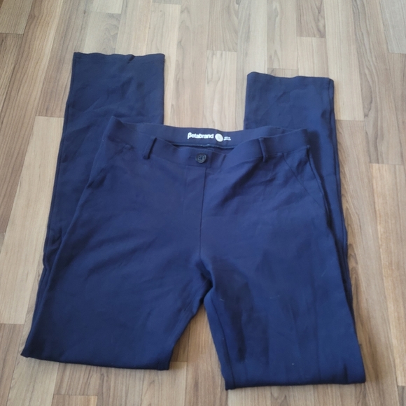 Betabrand Pants - Betabrand Straight Leg Classic Dress Pant Yoga Pants Navy Blue Womens Size Large